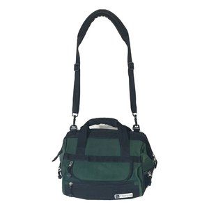 LL Bean Vtg Traveler Bag Duffel Canvas Forest Green 15x11